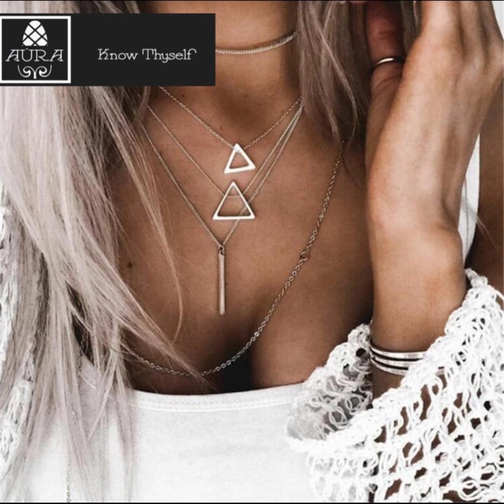 Triangle Multilayer Necklace
